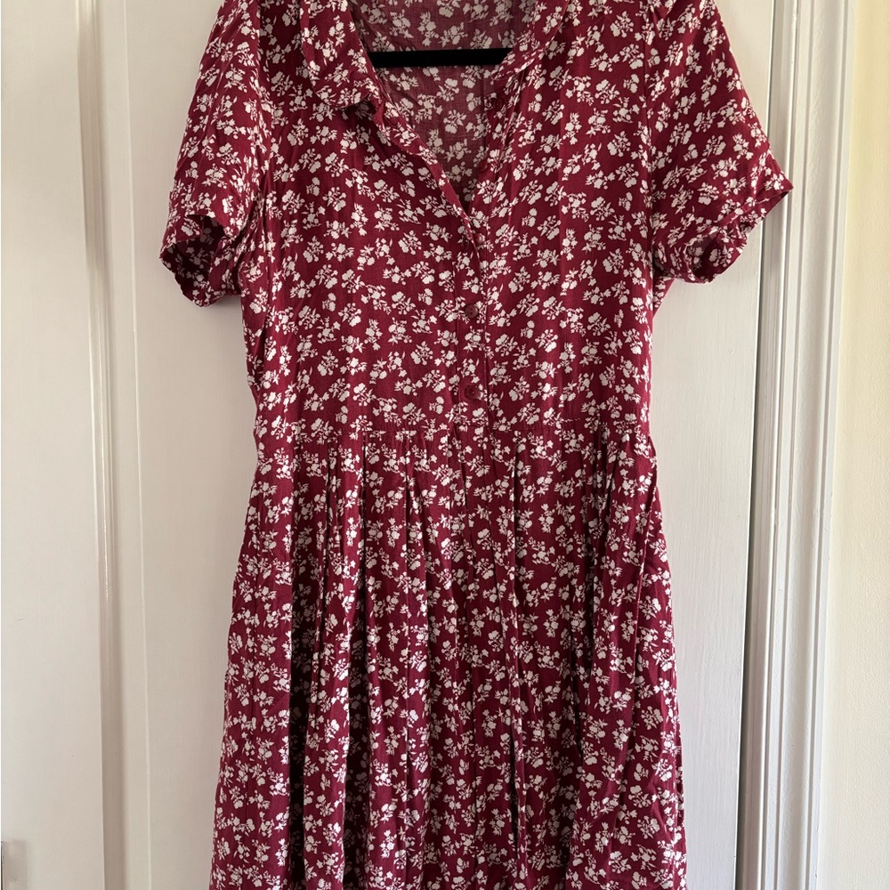 Urban Outfitters Kimchi Blue Burgundy Floral Dress